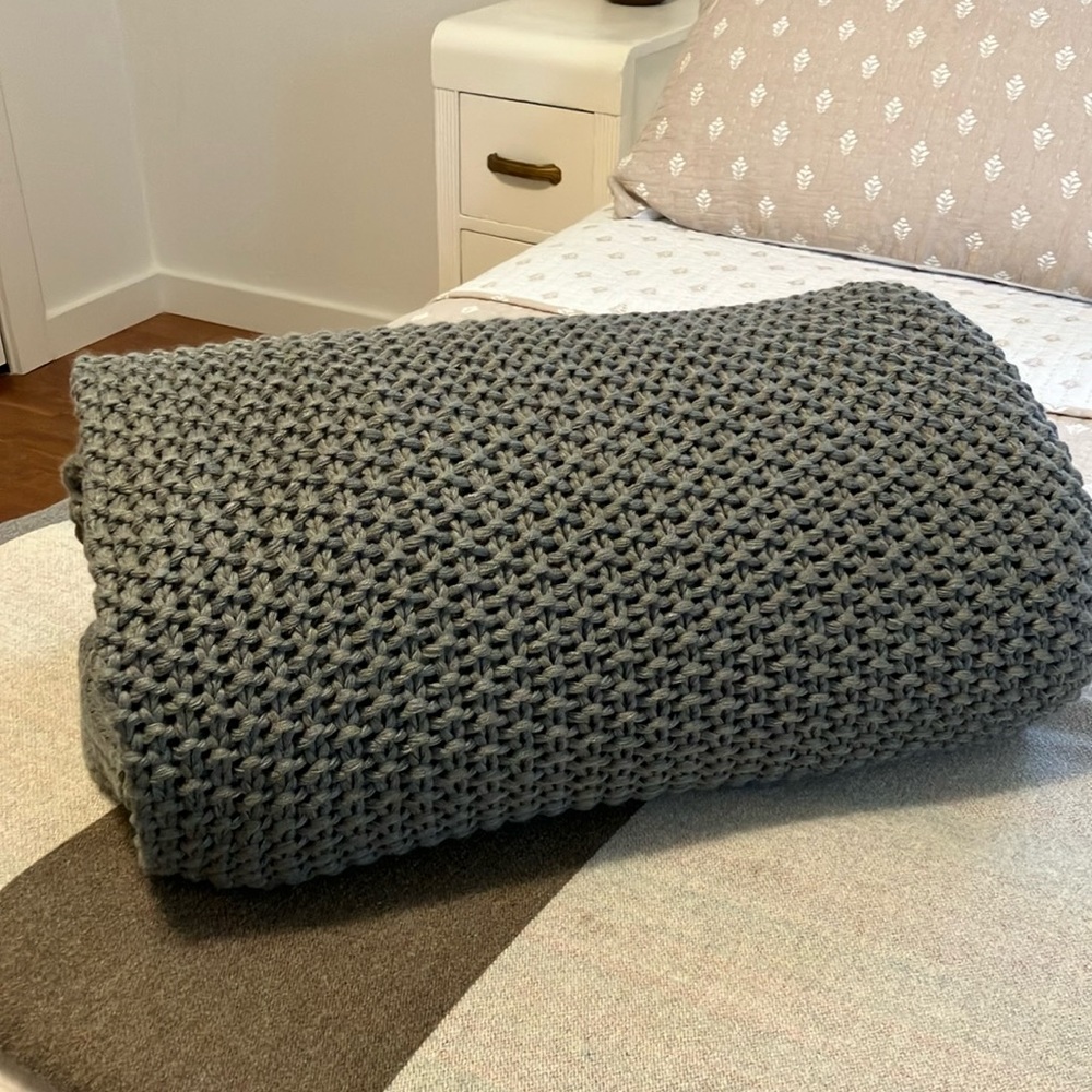 Casaluna Chunky Knit Bed Blanket Queen/Full